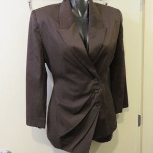 Vintage Tiffani fitted SMALL brown  Blazer/Jacket